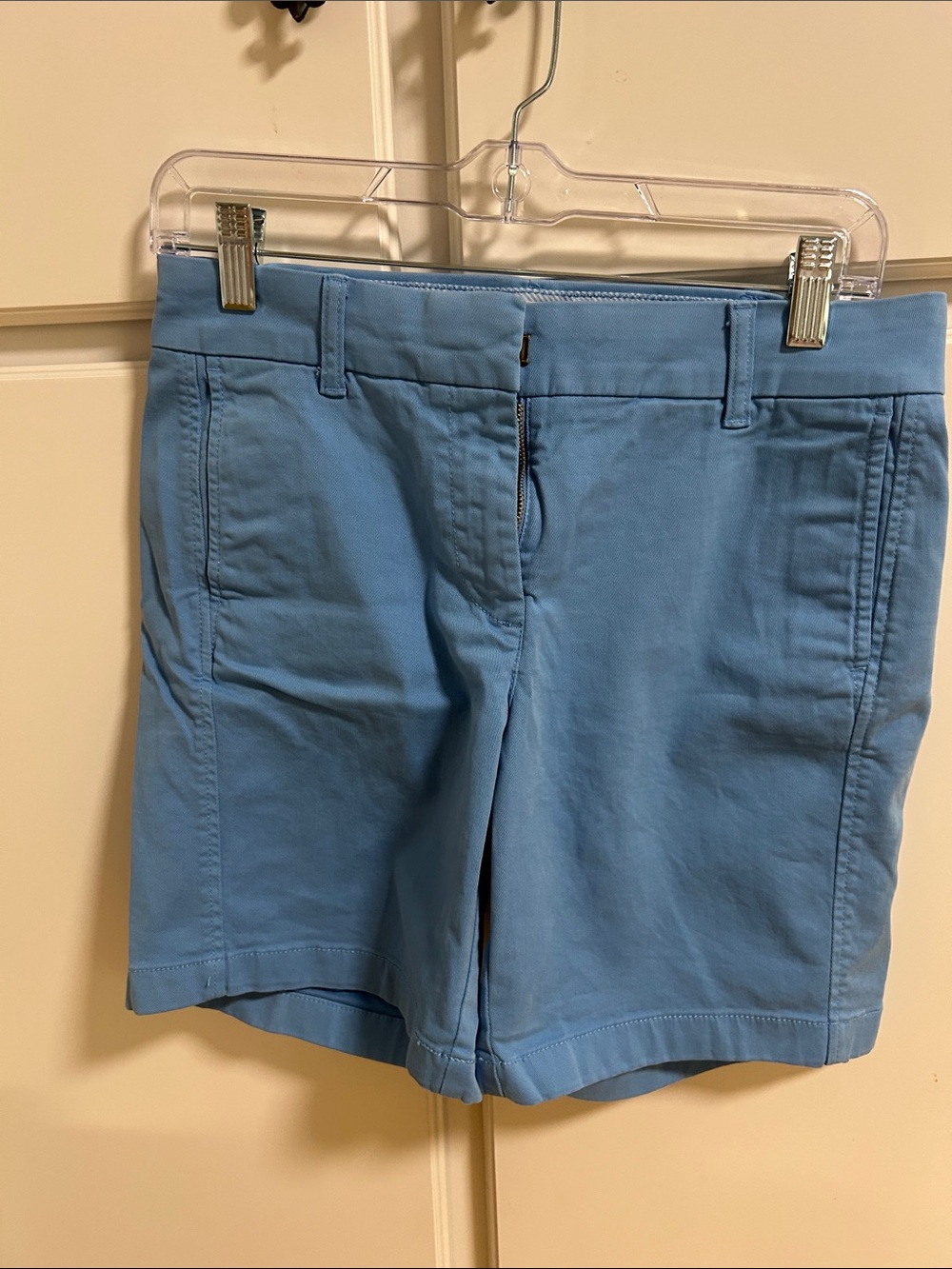 J. Crew Sky Blue Stretch Cotton Bermuda Shorts